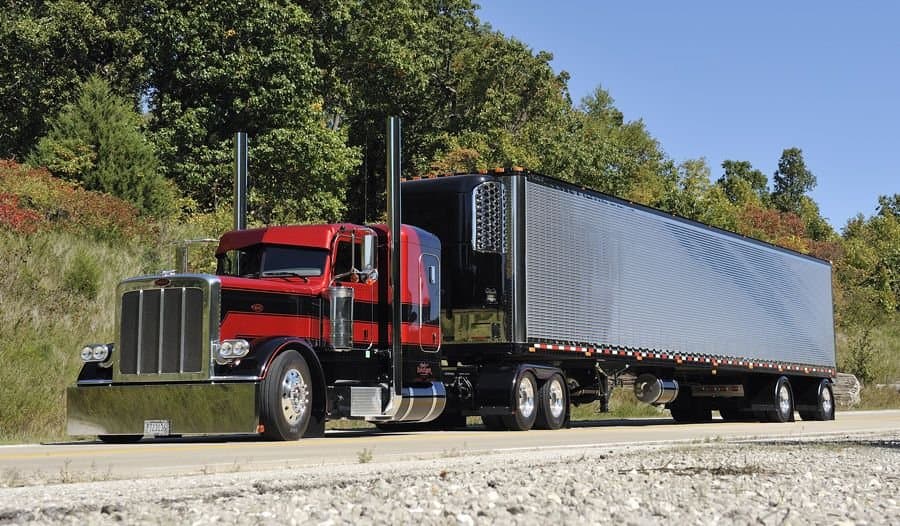 Class 1 tractor-trailer on the road